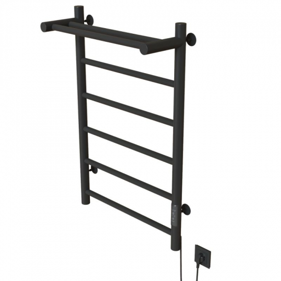 Полотенцесушитель электрический MIXLINE Vega 80x50 318 Вт, полка, графит