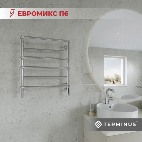Полотенцесушитель электрический TERMINUS Евромикс П6 500х650 (quick touch)