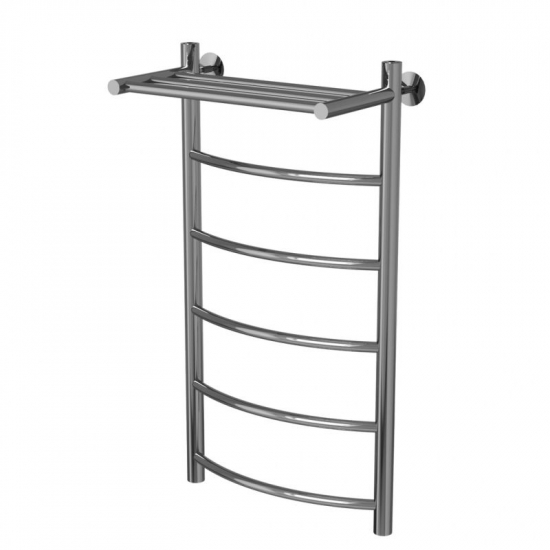 Полотенцесушитель водяной MIXLINE Capella 80х40 1/2'' лесенка, 5 перекладин, полка