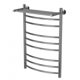 Полотенцесушитель водяной MIXLINE Capella 80х50 Г2 1/2'' лесенка, 8 перекладин, полка