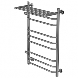 Полотенцесушитель водяной MIXLINE Mira 80х50 1'' трапеция, 8 перекладин, полка, левое подключение