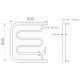 Полотенцесушитель водяной MIXLINE Simple PM 50х50 1'' полка