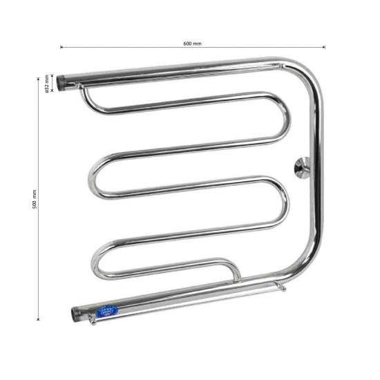 Полотенцесушитель водяной САНАКС Фокстрот-Лиана фл5060 с полкой
