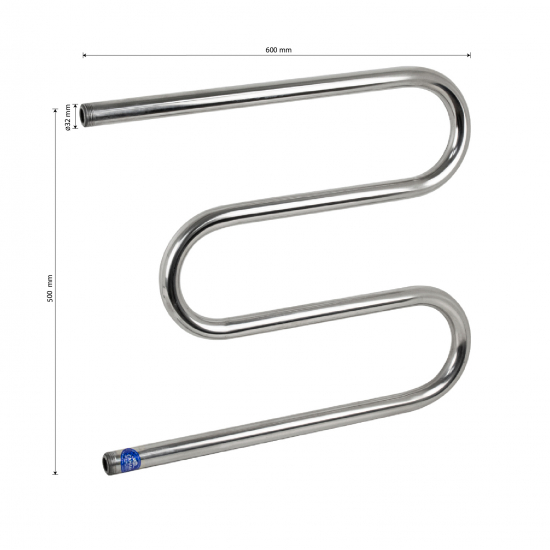 Полотенцесушитель водяной САНАКС М-образный м5060 50x60 