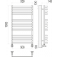 Полотенцесушитель водяной TERMINUS Рид П13 0 500х1000