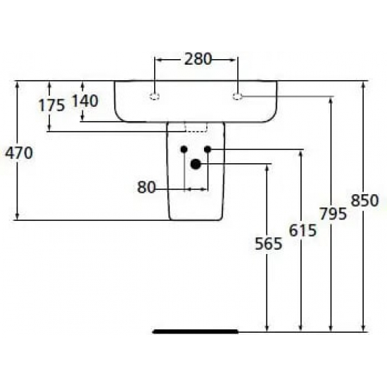 Полупьедестал для раковины IDEAL STANDARD Connect E797401