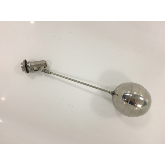 Поплавок для ёмкости MAK 035 резьба 3/4" из нержавеющей стали с хромированным поплавком