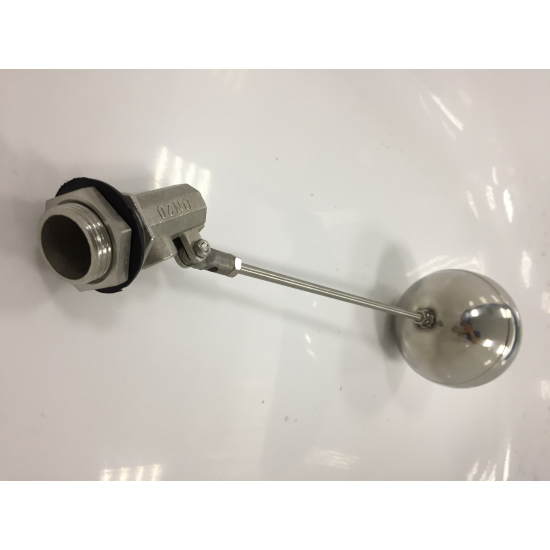 Поплавок для ёмкости MAK 035 резьба 3/4" из нержавеющей стали с хромированным поплавком