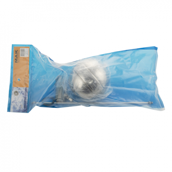 Поплавок для ёмкости MAK 036 резьба 1" из нержавеющей стали с хромированным поплавком