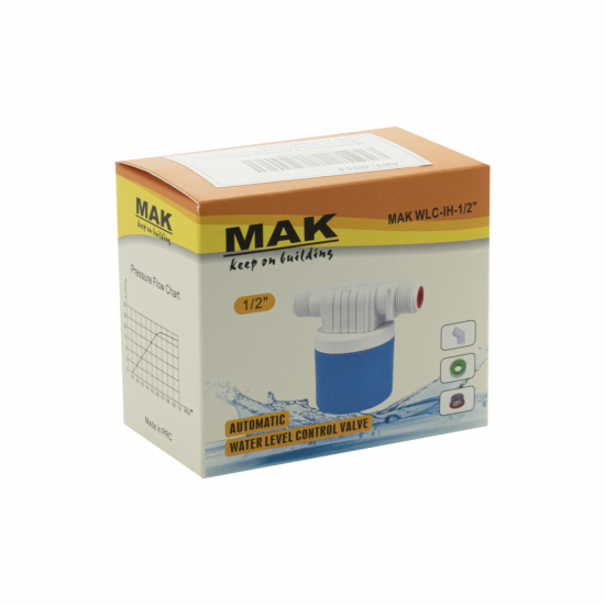 Поплавок клапан для ёмкости МАК WLC-IH 0044 резьба 1/2" пластиковый
