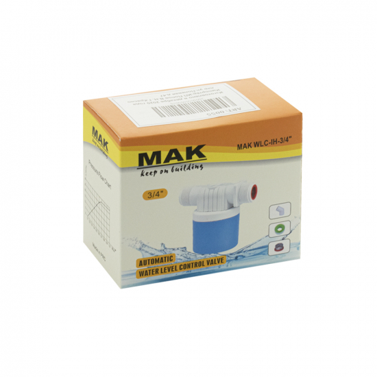 Поплавок клапан для ёмкости МАК WLC-IH 0055 резьба 3/4" пластиковый