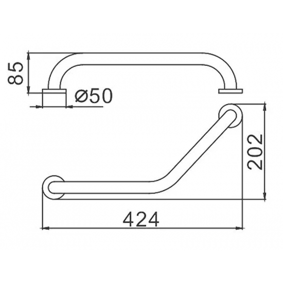 Поручень угловой FRAP F1717 