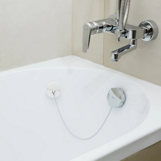 Пробка для ванны СУПРИМПЛАСТ с цепочкой и держателем