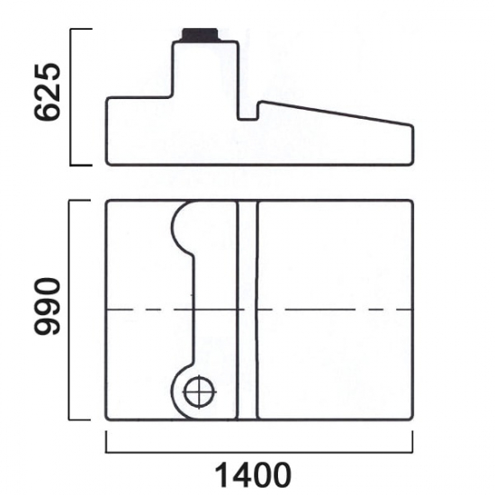 Промывочный бак AНИОН ПБЛ350К объем 350 литров жёлтый