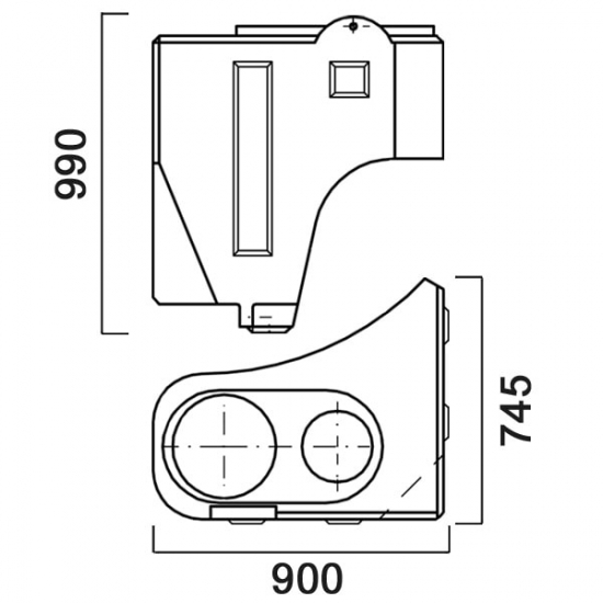 Промывочный бак AНИОН ПБР300К объем 300 литров жёлтый
