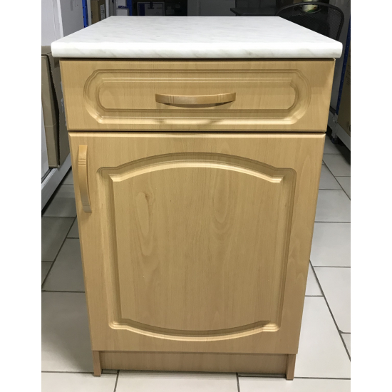 Рабочий стол 40 МДФ Бук (1 ящик), столешница гранит