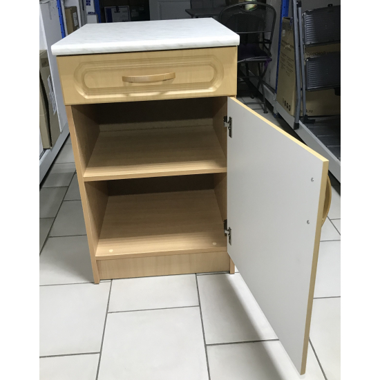 Рабочий стол 40 МДФ Бук (1 ящик), столешница гранит