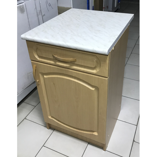 Рабочий стол 40 МДФ Бук (1 ящик), столешница гранит