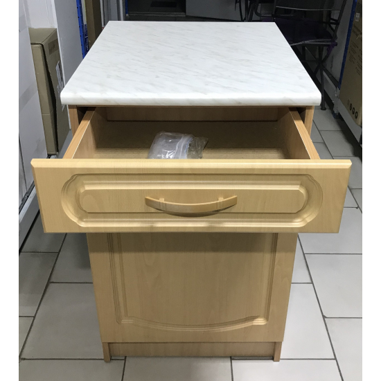 Рабочий стол 40 МДФ Бук (1 ящик), столешница гранит