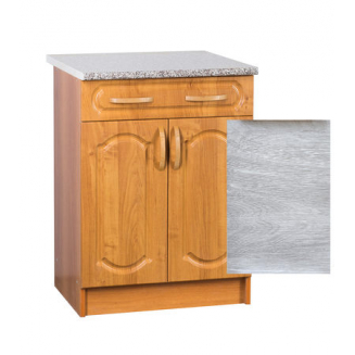 Рабочий стол 60 МДФ Берёза (1 ящик), столешница сахара