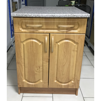 Рабочий стол 60 МДФ Ольха (1 ящик), столешница гранит