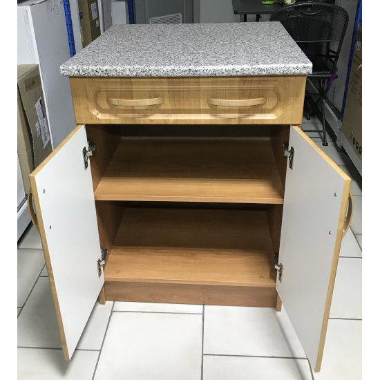 Рабочий стол 60 МДФ Ольха (1 ящик), столешница гранит