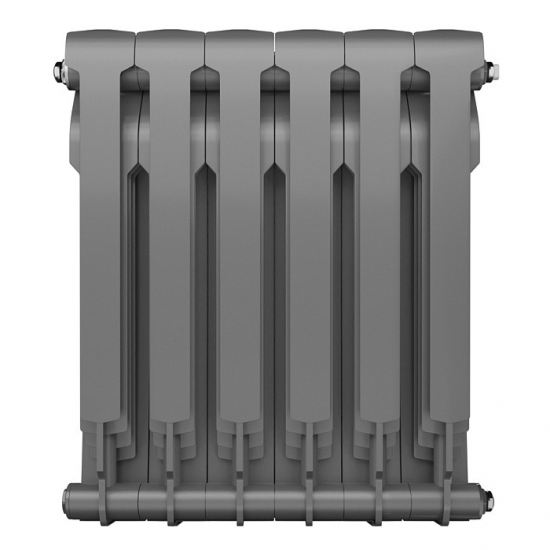 Радиатор биметаллический ROYAL THERMO BiLiner 500/87 silver satin  6 секций, серый