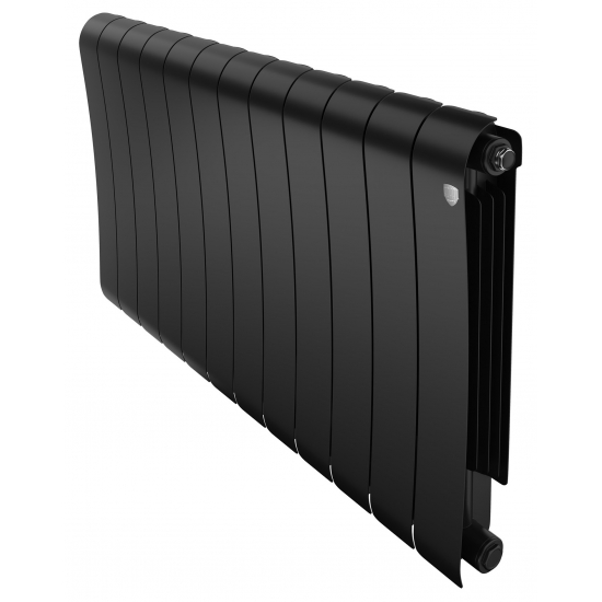 Радиатор биметаллический ROYAL THERMO Infinity 500/100 noir sable  12 секций, чёрный