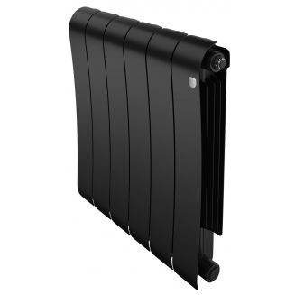 Радиатор биметаллический ROYAL THERMO Infinity 500/100 noir sable  6 секций, чёрный