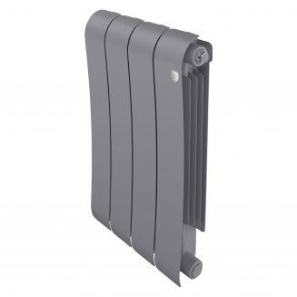 Радиатор биметаллический ROYAL THERMO Infinity 500/100 silver satin  1 секция, серый