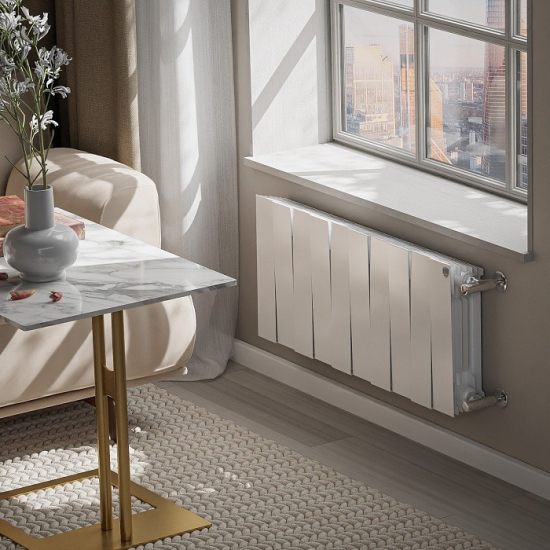 Радиатор биметаллический ROYAL THERMO Piano Forte 300/100 bianco traffico 10 секций, белый