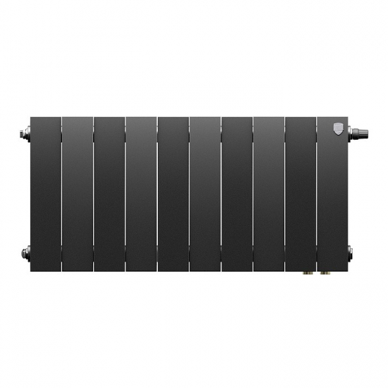 Радиатор биметаллический ROYAL THERMO Piano Forte 300 noir sable VDR80  8 секций, чёрный