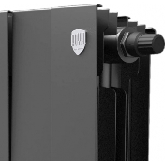 Радиатор биметаллический ROYAL THERMO Piano Forte 300 noir sable VDR80  8 секций, чёрный