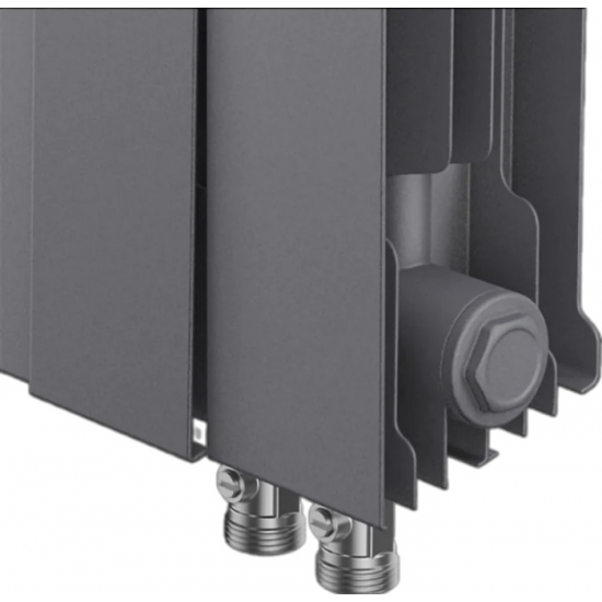 Радиатор биметаллический ROYAL THERMO Piano Forte 300 silver satin VDR80  8 секций, серый