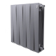 Радиатор биметаллический ROYAL THERMO Piano Forte 500/100 silver satin  8 секций, серый