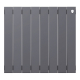 Радиатор биметаллический ROYAL THERMO Piano Forte 500/100 silver satin  8 секций, серый