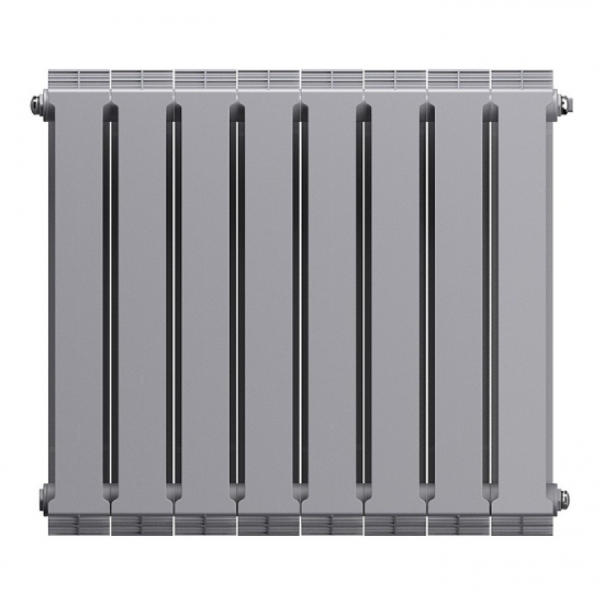 Радиатор биметаллический ROYAL THERMO Piano Forte 500/100 silver satin  8 секций, серый