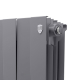 Радиатор биметаллический ROYAL THERMO Piano Forte 500/100 silver satin  8 секций, серый
