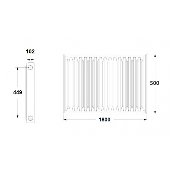 Радиатор стальной LEMAX тип 22 500/1800 4076 Вт
