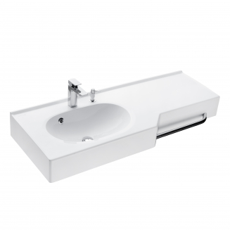 Раковина АКВАТОН Отель 127 L с навесами и диспенсером