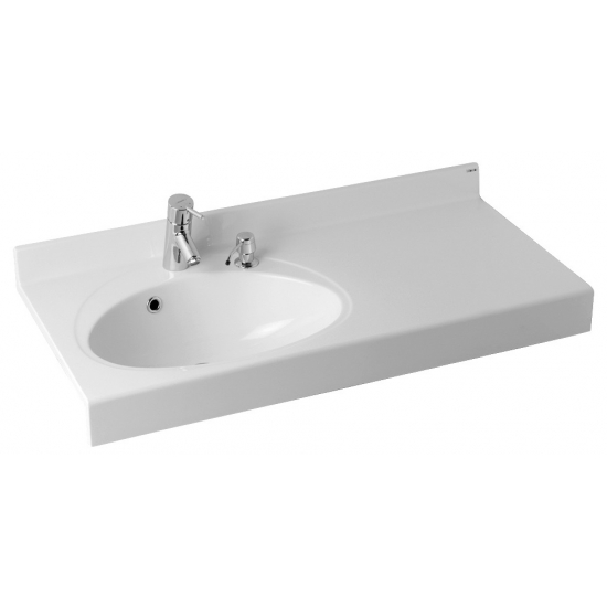 Раковина АКВАТОН Отель 3/100 левая с навесами и диспенсером