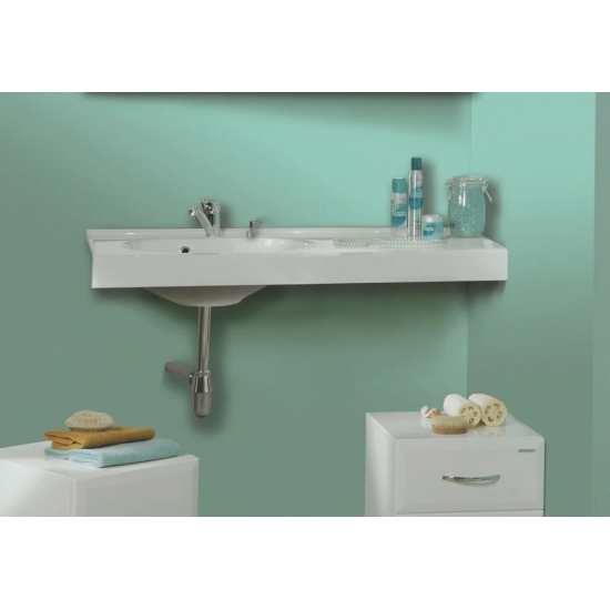 Раковина АКВАТОН Отель 3/100 левая с навесами и диспенсером