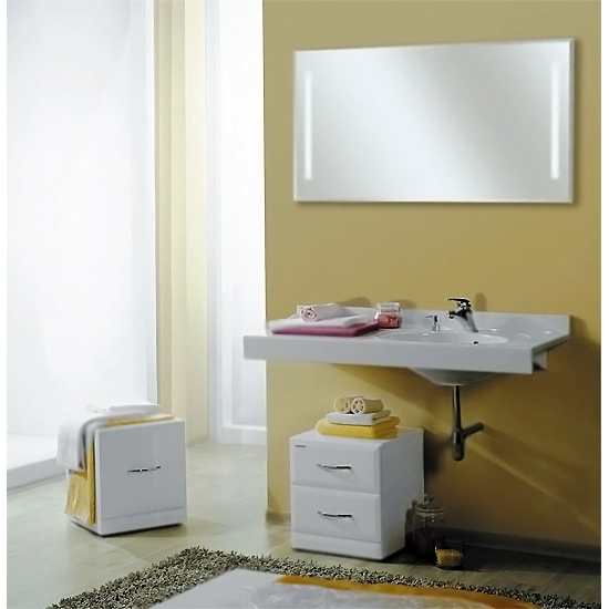 Раковина АКВАТОН Отель 3/120 правая с навесами и диспенсером