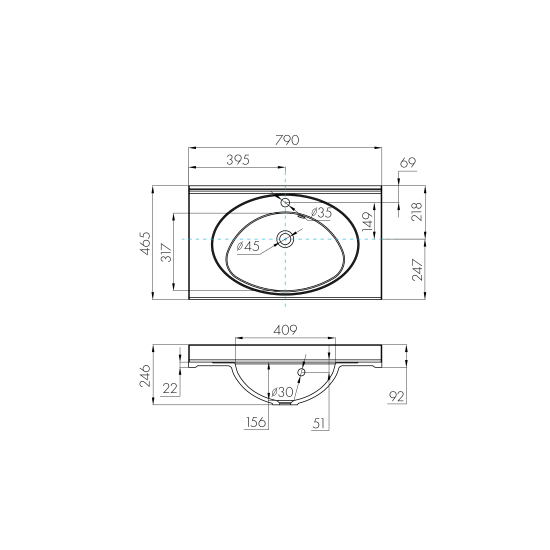 Раковина АКВАТОН Отель 3/80