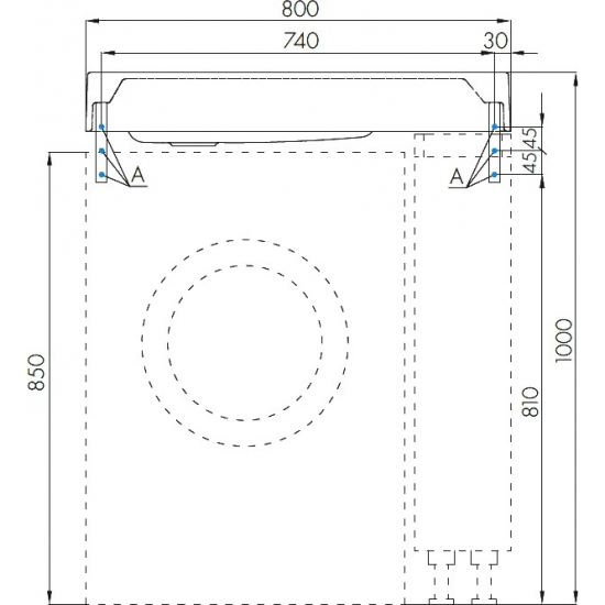 Раковина АКВАТОН Рейн 80 графит