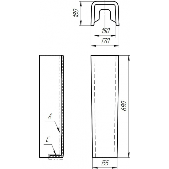 Раковина CERSANIT Carina 50 с пьедесталом