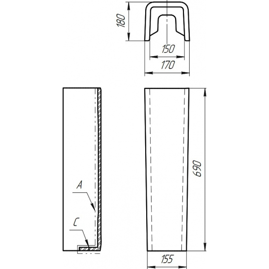 Раковина CERSANIT Carina 55 с пьедесталом