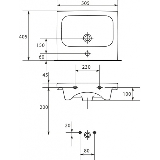 Раковина CERSANIT Colour COL 50