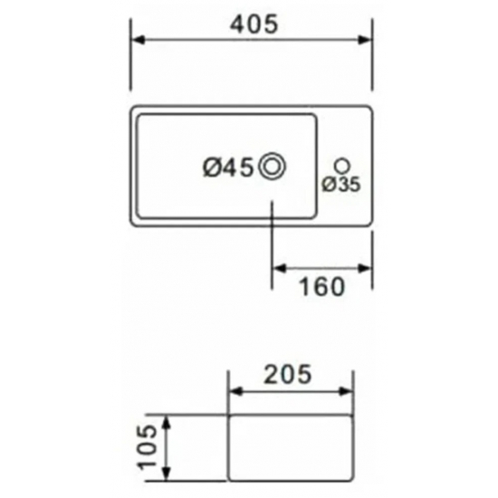 Раковина GAPPO GT706L без перелива