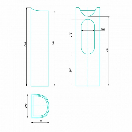Раковина GESSO Омега 61 с пьедесталом